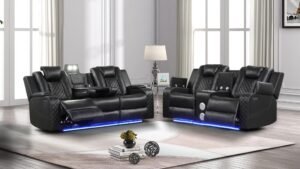 Benz 2 PC Set Black masa furniture