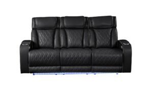 Fortuner Living Room Set in Black masa furniture