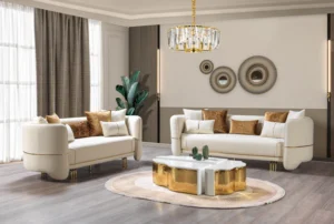 Helena Ivory Velvet Sofa 94" - Image 5