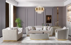 Milena Ivory Velvet Sofa 93" Masa furniture luxury furniture store in Houston