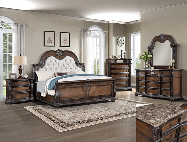 Stanley Bedroom Set – Coffee Brown | Luxury Bedroom Furniture in Houston