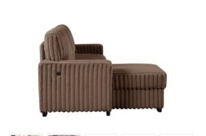 Poland Gray Reversible Sectional With Pull-Out Bed Houston