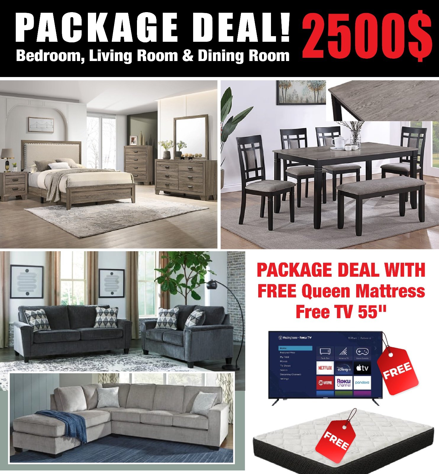 Package deal 3 Masa Furniture Houston