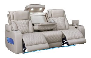 Power Reclining Leather Sofa Set with Massage – Houston | MASA Furniture