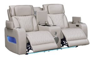 Power Reclining Leather Sofa Set with Massage – Houston | MASA Furniture