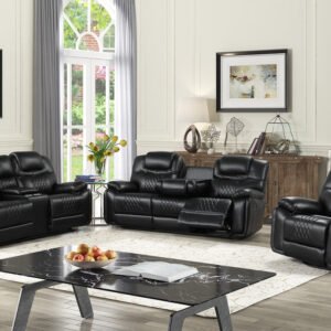 Galveston Black – 3PC OVERSIZED Reclining Set