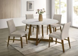 ENZO20 Oak Dining Table + 4 Chair Set