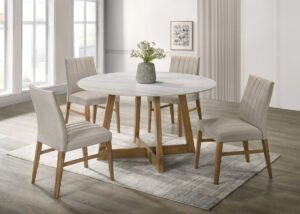 ENZO20 Oak Dining Table + 4 Chair Set - Image 2
