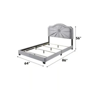 Frankie Gray Velvet Bed – Contemporary Style in Houston