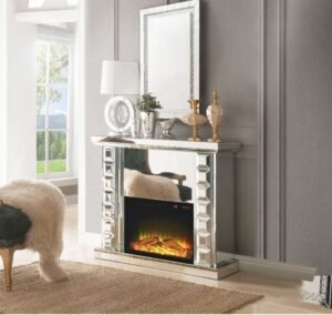Dominic Mirrored Electric Fireplace in Houston