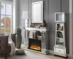 Dominic Mirrored Electric Fireplace in Houston