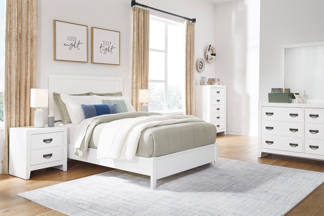 Ashley white twin bedroom Set