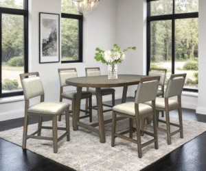 Counter Height Table - 6 Chair Set