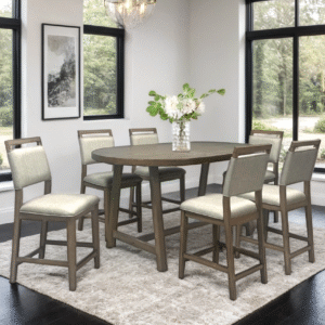Counter Height Table – 6 Chair Set