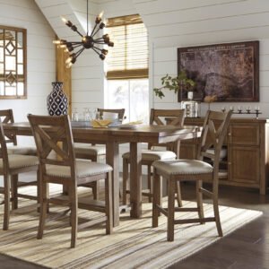 Counter Height Table + 6 Chairs Set