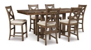 Counter Height Table + 6 Chairs Set - Image 2