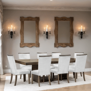 D901 – Dining Table + 8 Chair Set