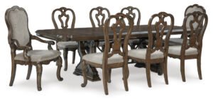 D947-55T - Table + 8 Chairs + Buffet/Hutch - Image 2