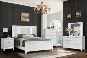 Havana Black/White - 4pc or 5pc Bedroom Set - Queen, King - Image 2