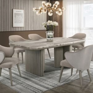 D1300 Adriana Dining Set (Marble Top, 7pcs)