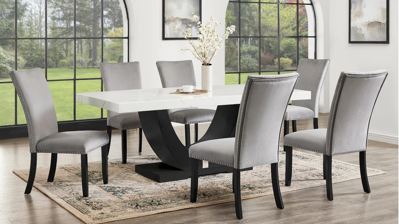 D180 Larry (Grey) dining room masa furniture houston