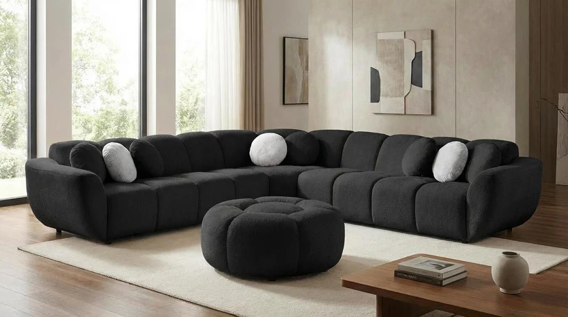 MI-3001 Rose (Black) sectional masa furniture furniture store near me houston 2