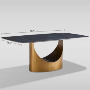 D1576 Roxy (Black/Bronze) Dining Room Set