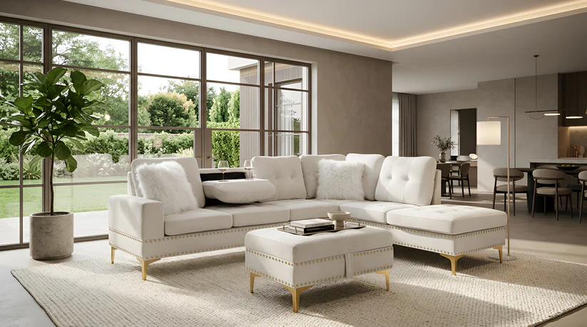 Joy II (Beige) Living Room Masa Furniture 2