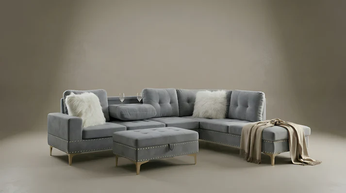 Joy II (Grey) Living Room Masa Furniture